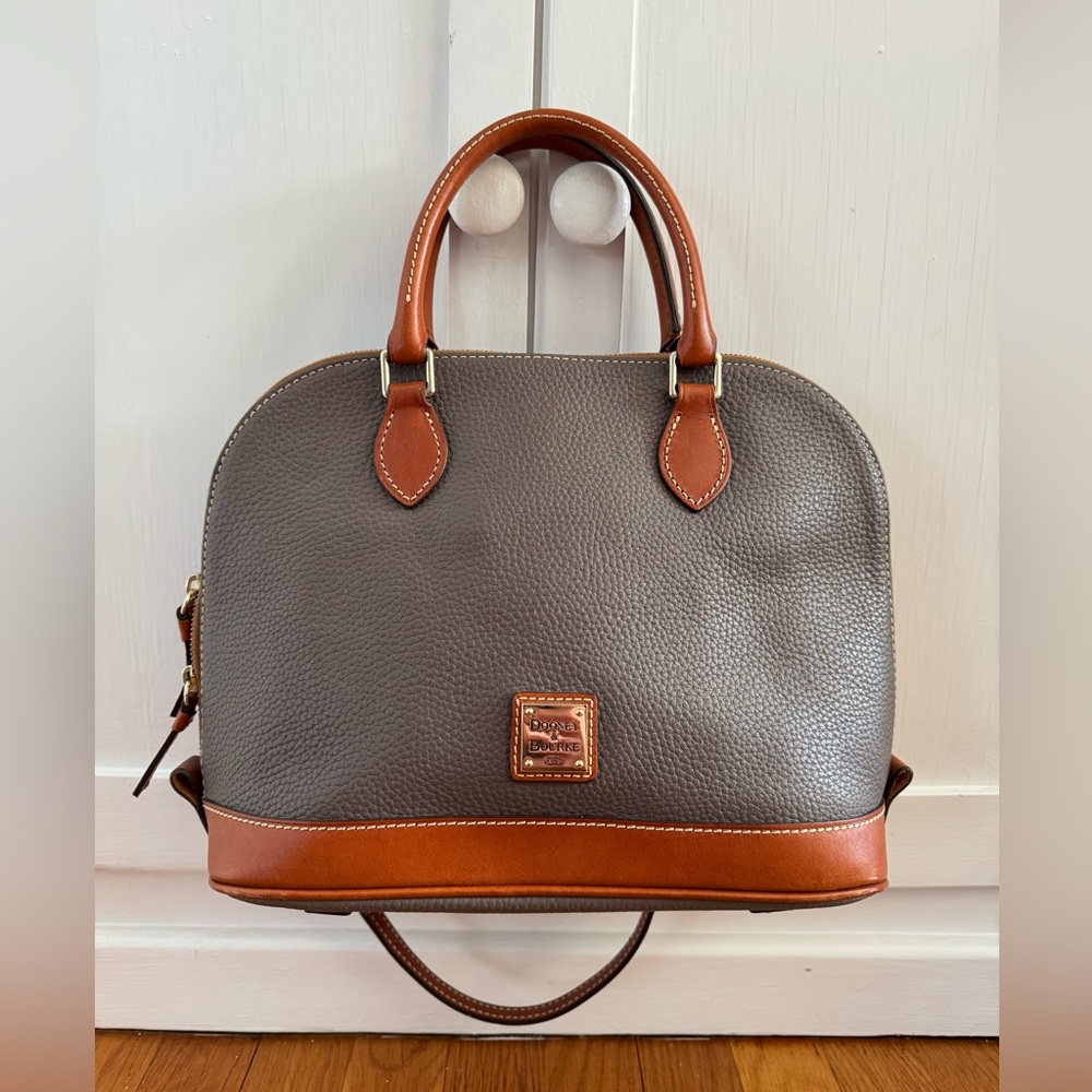 Dooney & Bourke Pebble Italian Leather Satchel - gray 🩶